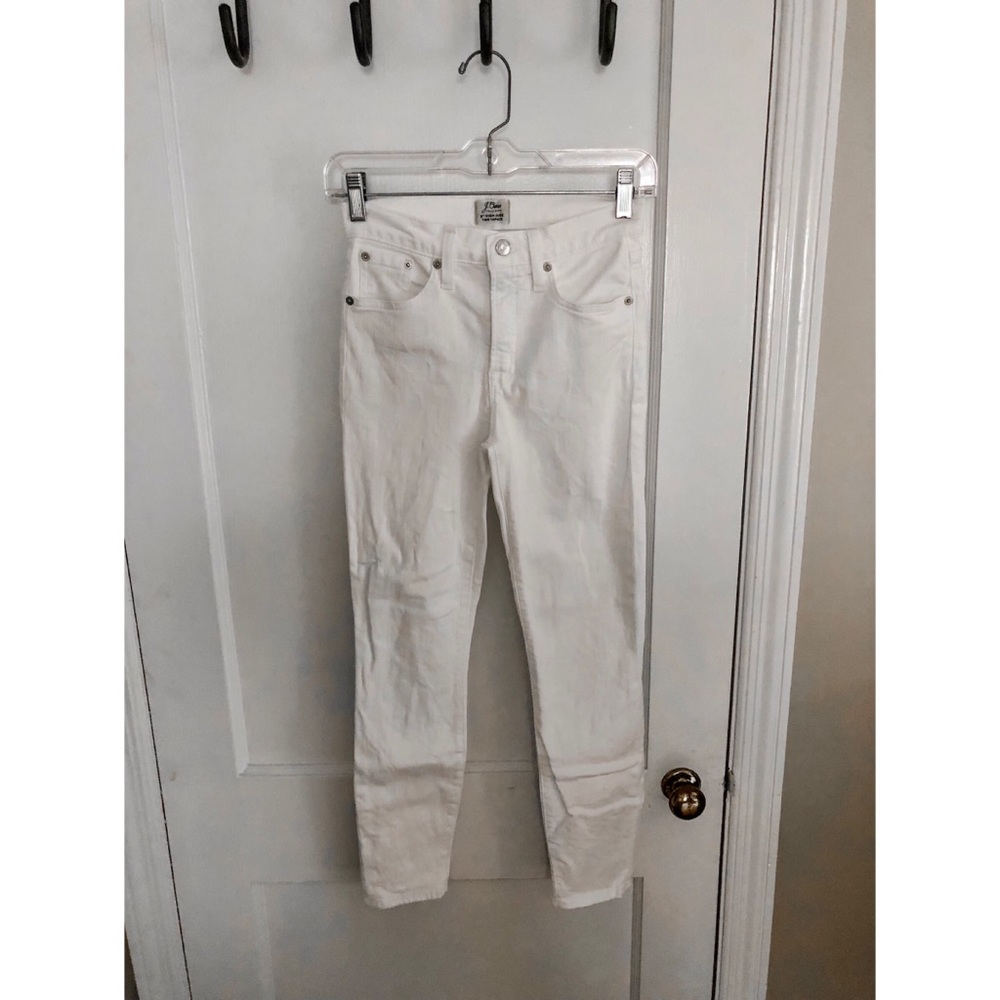 J.Crew White, High-Rise Skinny Jeans